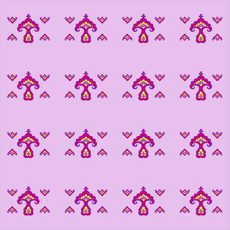 Tatar floral pattern. Stylized flower pattern. Vector illustrationのイラスト素材