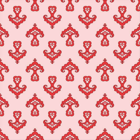 Tatar floral pattern. Stylized flower pattern. Vector illustration.の写真素材