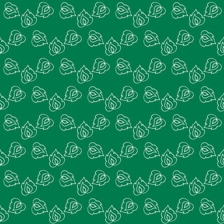 Stylized leaf seamless pattern in ethnic style. Monochrome vector illustration.のイラスト素材