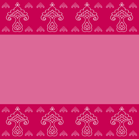 Stylization Framework.  Illustration abstract framework. Template for Greeting Card. Monochrome vector illustration.のイラスト素材