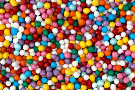colored pastry balls close up macroの写真素材
