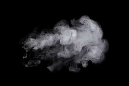 gray smoke on black backgroundの写真素材
