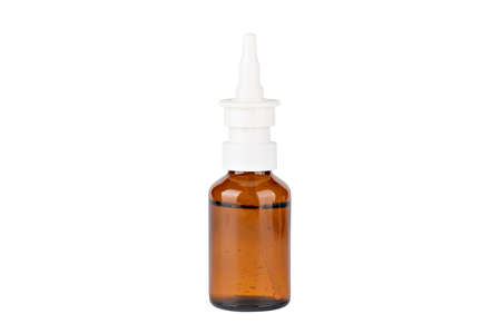 Nose spray isolated on white backgroundの写真素材
