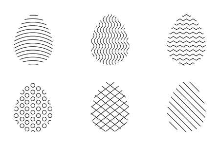 set of easter eggs from linesのイラスト素材