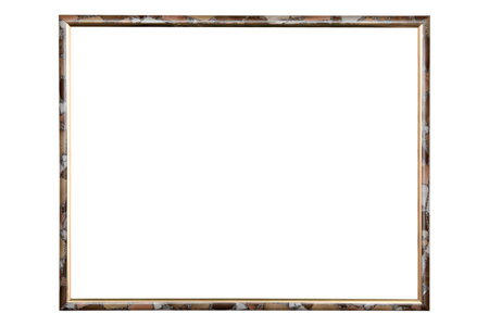 brown frame for photo, certificate isolatedの写真素材