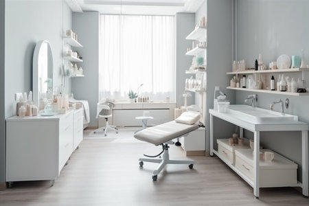 Room with white chair, massage roomの素材