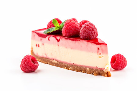 fruit cheesecake on a light backgroundの素材