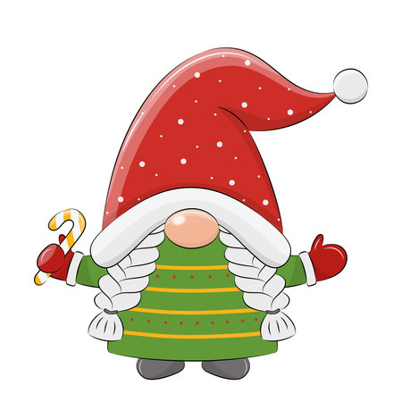 christmas cute gnomeのイラスト素材