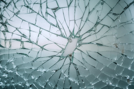 Background of broken glass on small details.