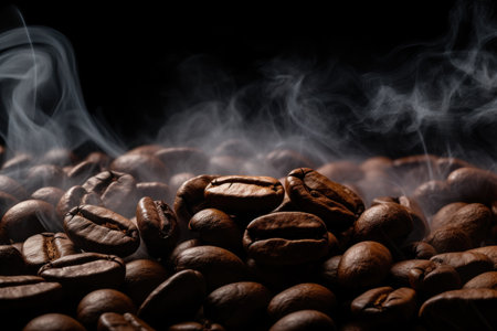 Roasted coffee beans.の素材