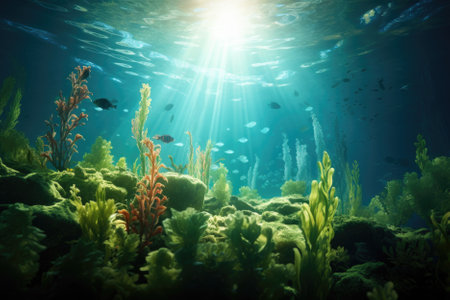Fish sea background in the ocean.の素材