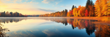 Beautiful autumn landscape.の素材