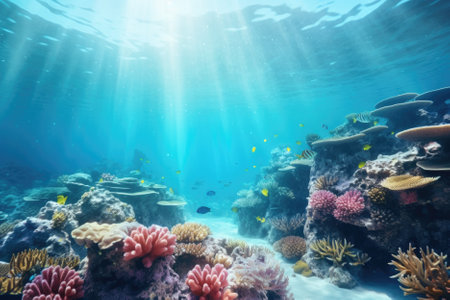 Fish sea background in the oceanの素材