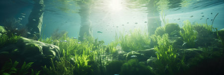 Fish sea background in the oceanの素材