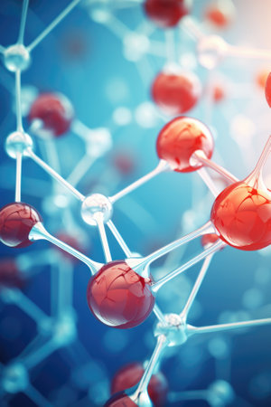Abstract molecule close up.の素材