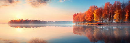 Beautiful autumn landscape.の素材