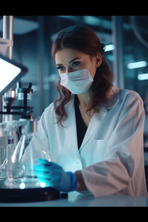 Scientist in Medical Laboratory.の素材