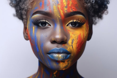 portrait of a black girl.の素材