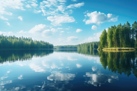 Beautiful summer landscape.の素材