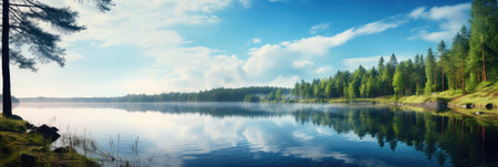 Beautiful summer landscape.の素材