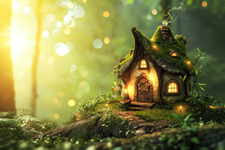 Fairytale Magic House in the Forest.の素材