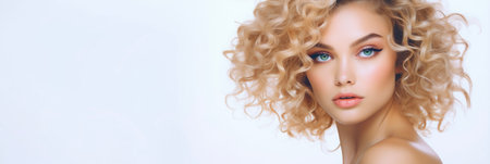 portrait woman blonde.の素材