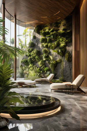 Beautiful interior of the spa salon.の素材