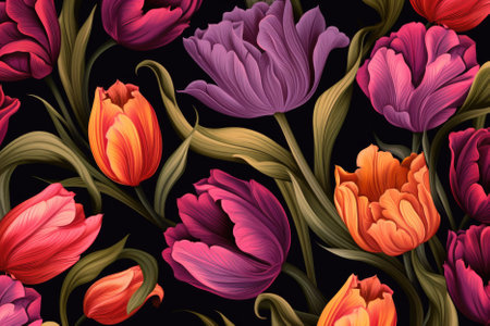 Pattern of flowers on light background.の素材