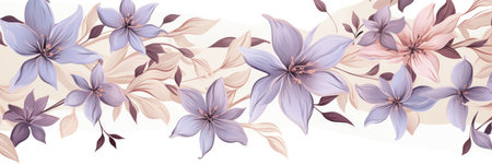 Pattern of flowers on light background.の素材