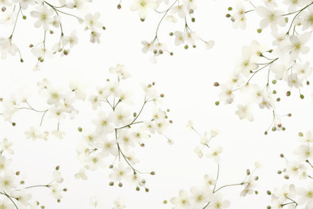 Pattern of flowers on light background.の素材