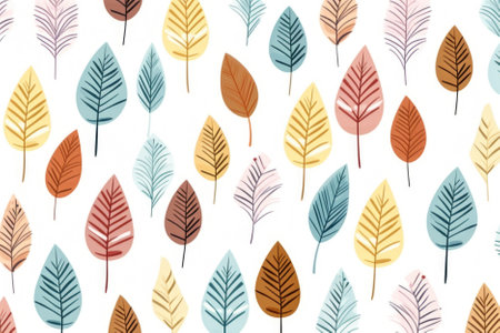 Pattern of colored leaves.の素材