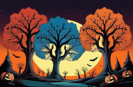 halloween pattern.の素材