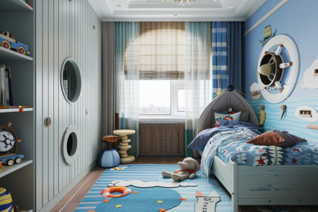 Modern Interior Boy's Room.の素材