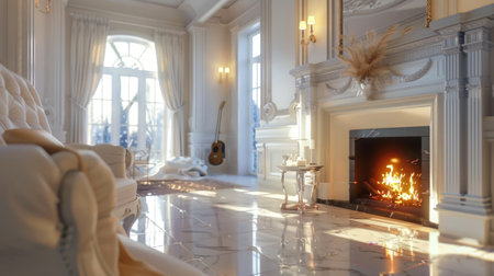 Modern Beautiful Living Room Interior.の素材