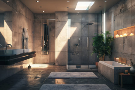 Modern bathroom interior.の素材