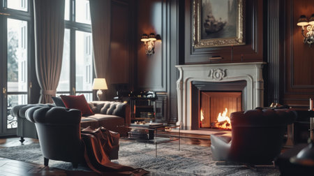 Modern Beautiful Living Room Interior.の素材