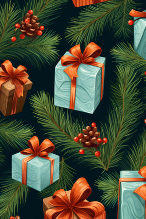 Christmas Gifts pattern.の素材