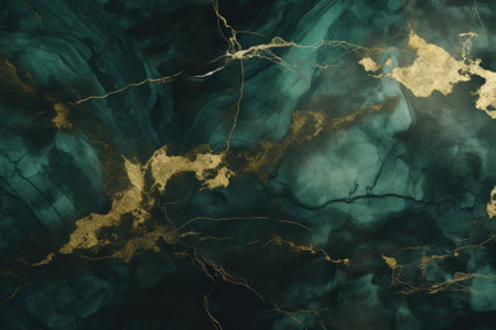 green marble with gold veining.の写真素材