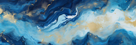 blue marble with gold veining.