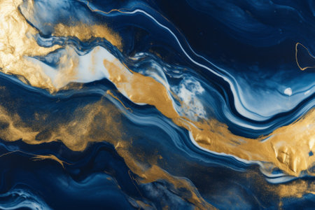 blue marble with gold veining.の写真素材