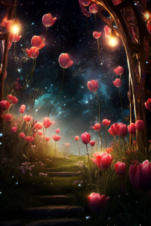 red tulips close up.の写真素材