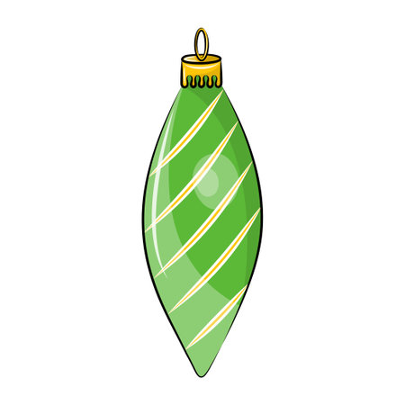 Christmas ornament green for Christmas tree.のイラスト素材