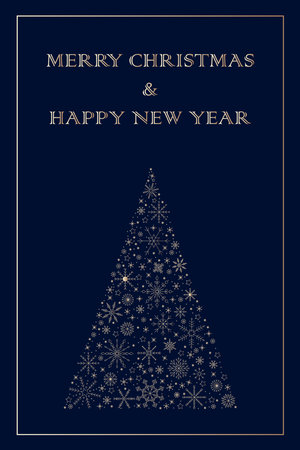 Christmas Card on Blue Background Ornament.のイラスト素材