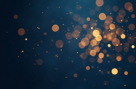 Christmas bokeh on a dark background.の写真素材