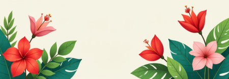 Pattern Flowers on a Light Backgroundの写真素材
