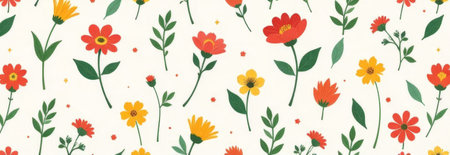 Pattern Flowers on a Light Background.の写真素材