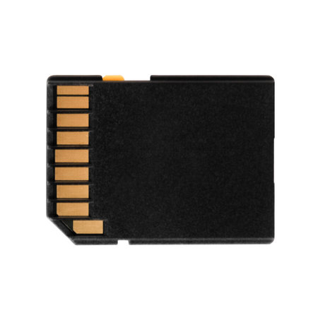 Black memory card isolated on white background.の写真素材