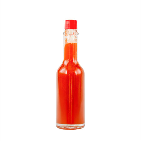 A bottle of pepper sauce isolated.の写真素材