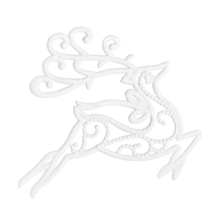 White Christmas Reindeer Isolated on White Backgroundの写真素材