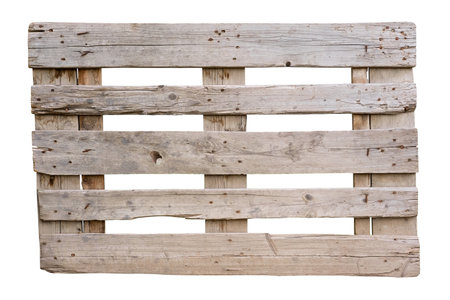 old wooden boards isolated on white background.の写真素材